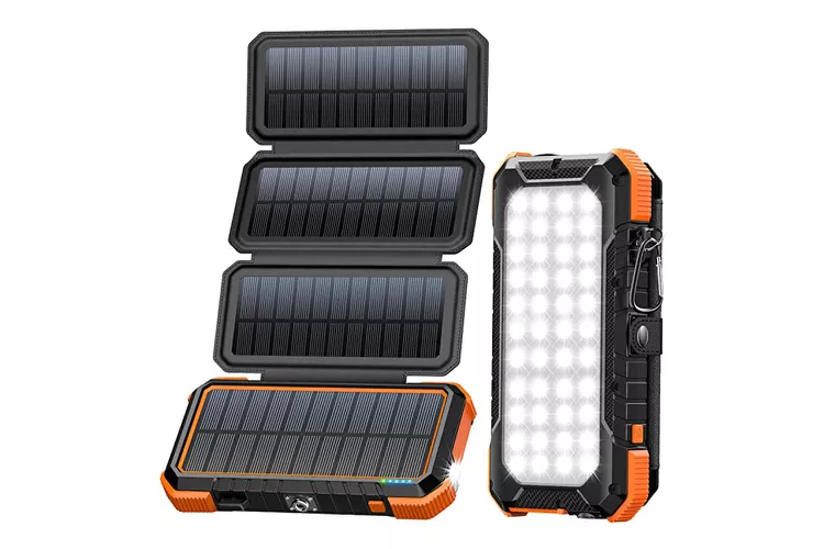 blavor solar charger power bank with foldable panels